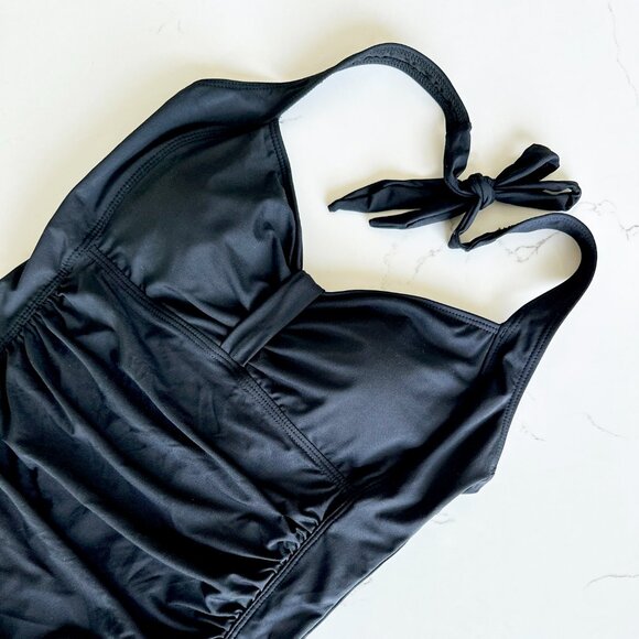 NWT Tempt Me Ruched Halter One Piece Swimsuit - Picture 7 of 12